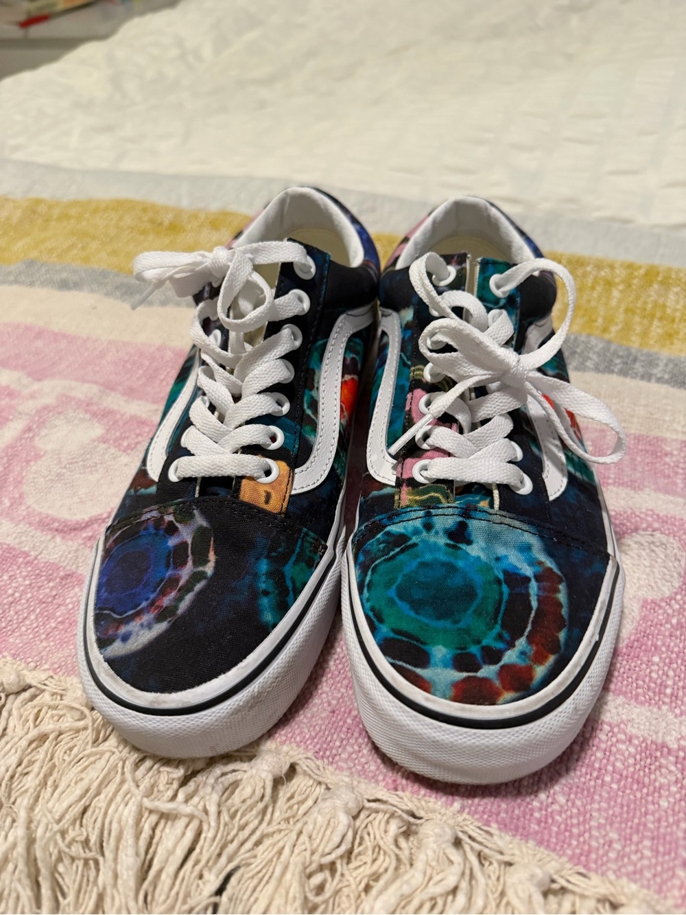 Vans Navy Multicolor Tie-Dye Skate Sneakers 8.5 W